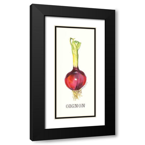 Oignon Black Modern Wood Framed Art Print with Double Matting by Babbitt, Gwendolyn