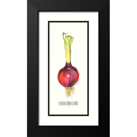 Oignon Black Modern Wood Framed Art Print with Double Matting by Babbitt, Gwendolyn