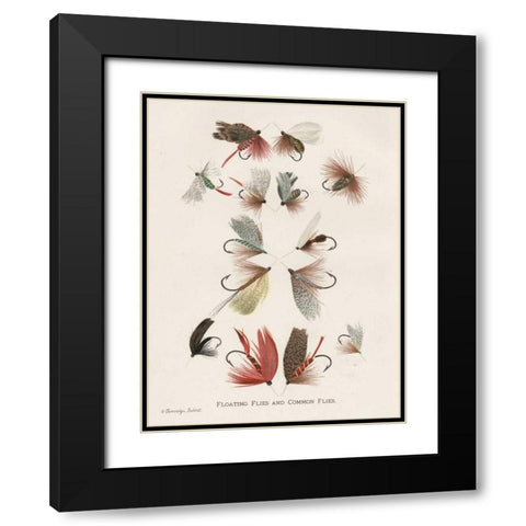 Fishing Flies II Black Modern Wood Framed Art Print with Double Matting by Babbitt, Gwendolyn