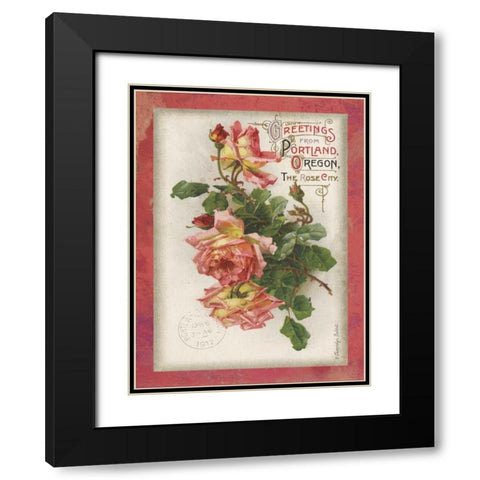 Rose City I Black Modern Wood Framed Art Print with Double Matting by Babbitt, Gwendolyn