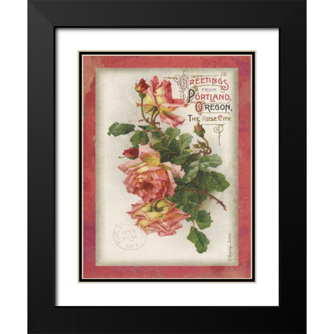Rose City I Black Modern Wood Framed Art Print with Double Matting by Babbitt, Gwendolyn