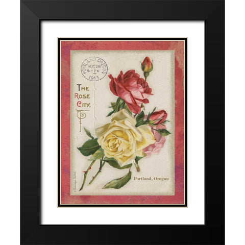 Rose City II Black Modern Wood Framed Art Print with Double Matting by Babbitt, Gwendolyn