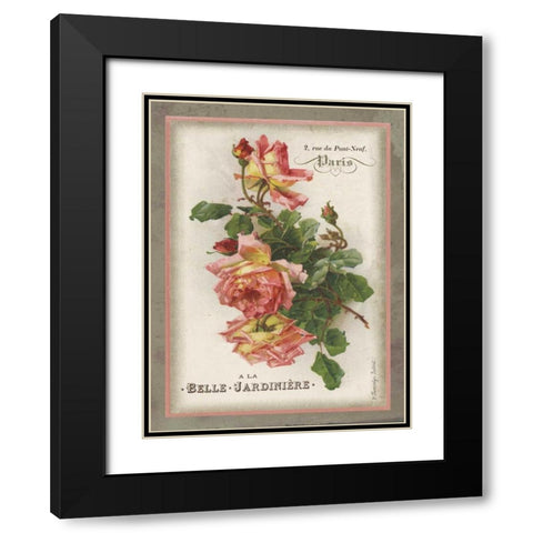 French Rose I Black Modern Wood Framed Art Print with Double Matting by Babbitt, Gwendolyn