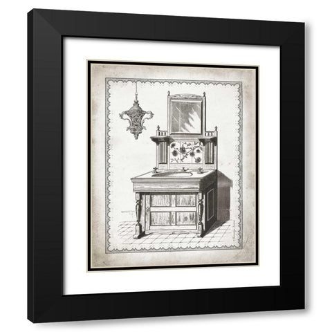 Victorian Sink II Black Modern Wood Framed Art Print with Double Matting by Babbitt, Gwendolyn