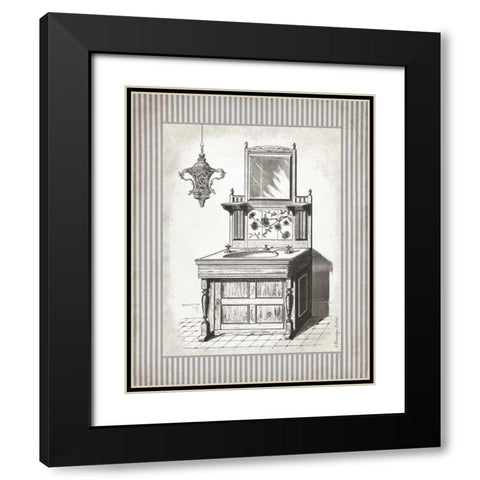 Victorian Sink Stripes II Black Modern Wood Framed Art Print with Double Matting by Babbitt, Gwendolyn