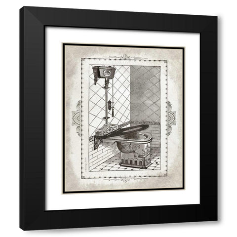 Victorian Toilet I Black Modern Wood Framed Art Print with Double Matting by Babbitt, Gwendolyn