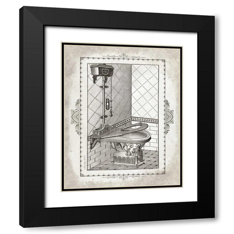 Victorian Toilet II Black Modern Wood Framed Art Print with Double Matting by Babbitt, Gwendolyn