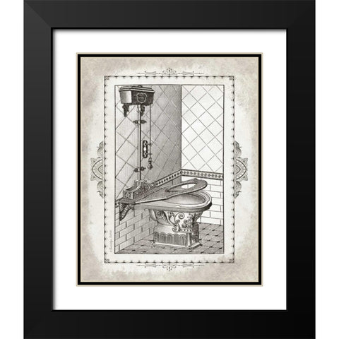 Victorian Toilet II Black Modern Wood Framed Art Print with Double Matting by Babbitt, Gwendolyn