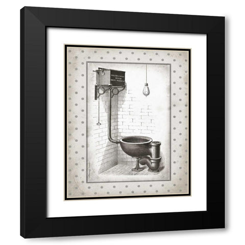 Water Closet I Black Modern Wood Framed Art Print with Double Matting by Babbitt, Gwendolyn