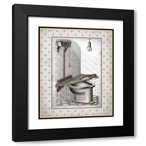 Water Closet II Black Modern Wood Framed Art Print with Double Matting by Babbitt, Gwendolyn
