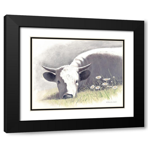 Sweet Bull Black Modern Wood Framed Art Print with Double Matting by Babbitt, Gwendolyn