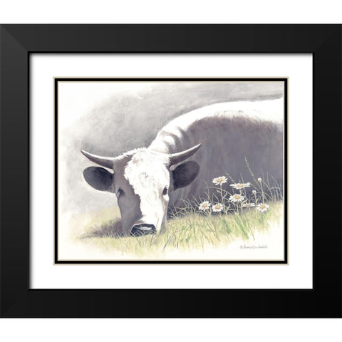 Sweet Bull Black Modern Wood Framed Art Print with Double Matting by Babbitt, Gwendolyn