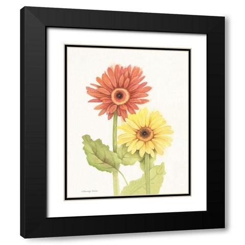 Happy Flowers I Black Modern Wood Framed Art Print with Double Matting by Babbitt, Gwendolyn