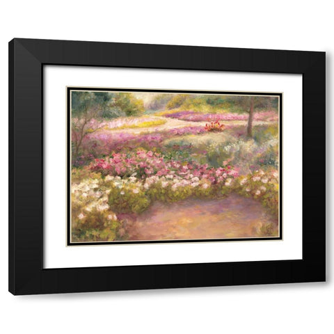 Along the Path Black Modern Wood Framed Art Print with Double Matting by Bailey, Carol