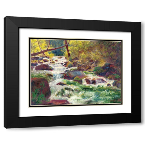 Mountain Stream Black Modern Wood Framed Art Print with Double Matting by Bailey, Carol