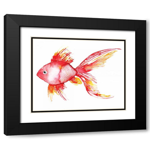 Deep Sea Coral Fish Black Modern Wood Framed Art Print with Double Matting by Berrenson, Sara