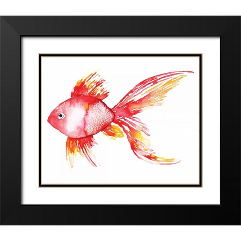 Deep Sea Coral Fish Black Modern Wood Framed Art Print with Double Matting by Berrenson, Sara