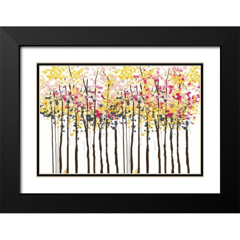 Autumn Woods Black Modern Wood Framed Art Print with Double Matting by Berrenson, Sara