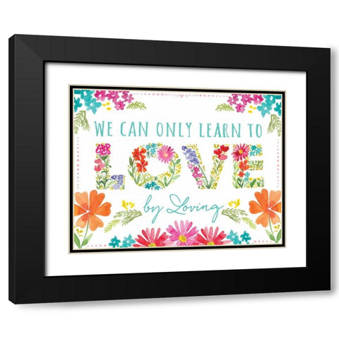 Love Black Modern Wood Framed Art Print with Double Matting by Berrenson, Sara