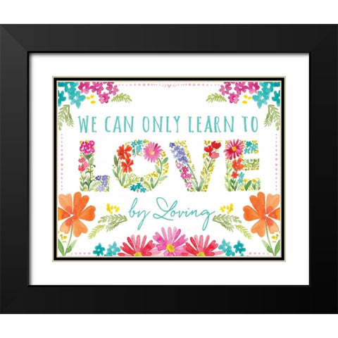 Love Black Modern Wood Framed Art Print with Double Matting by Berrenson, Sara