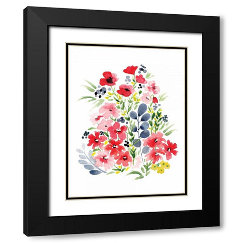 Spring Blooms II Black Modern Wood Framed Art Print with Double Matting by Berrenson, Sara