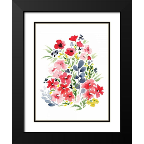 Spring Blooms II Black Modern Wood Framed Art Print with Double Matting by Berrenson, Sara