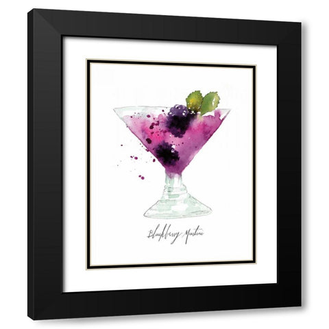 Blackberry Martini Black Modern Wood Framed Art Print with Double Matting by Berrenson, Sara