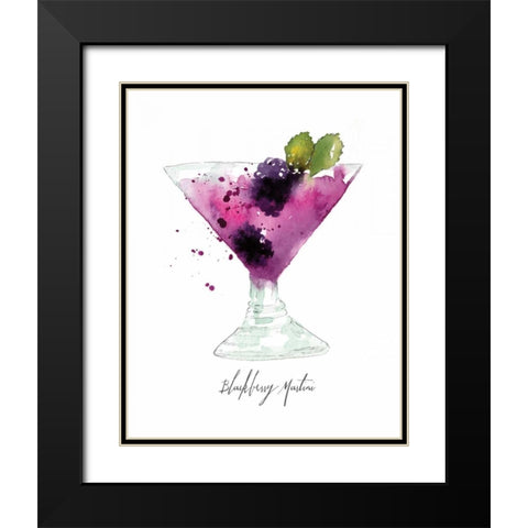 Blackberry Martini Black Modern Wood Framed Art Print with Double Matting by Berrenson, Sara
