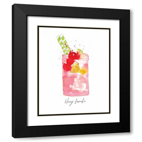 Cherry Limeade Black Modern Wood Framed Art Print with Double Matting by Berrenson, Sara