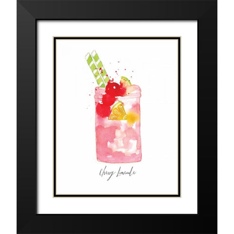 Cherry Limeade Black Modern Wood Framed Art Print with Double Matting by Berrenson, Sara