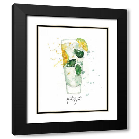 Mint Mojito Black Modern Wood Framed Art Print with Double Matting by Berrenson, Sara