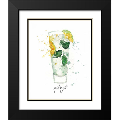Mint Mojito Black Modern Wood Framed Art Print with Double Matting by Berrenson, Sara