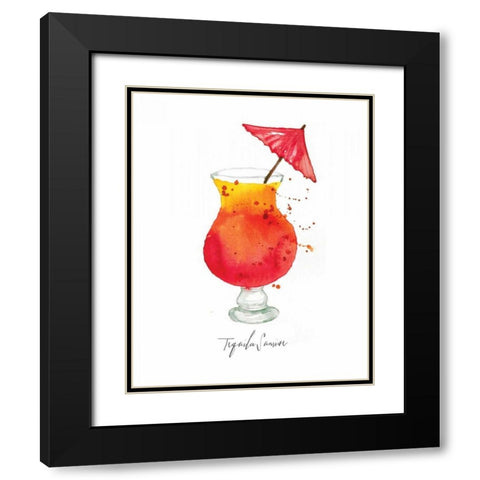 Tequila Sunrise Black Modern Wood Framed Art Print with Double Matting by Berrenson, Sara