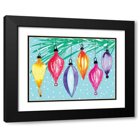 Retro Ornaments Black Modern Wood Framed Art Print with Double Matting by Berrenson, Sara