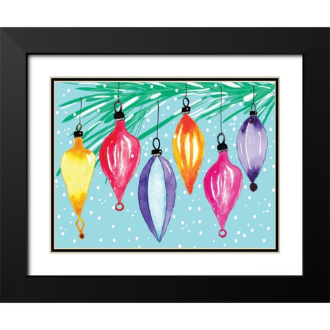 Retro Ornaments Black Modern Wood Framed Art Print with Double Matting by Berrenson, Sara