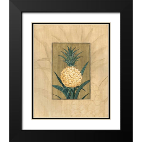Sugar Loaf Pineapple Black Modern Wood Framed Art Print with Double Matting by Brent, Paul