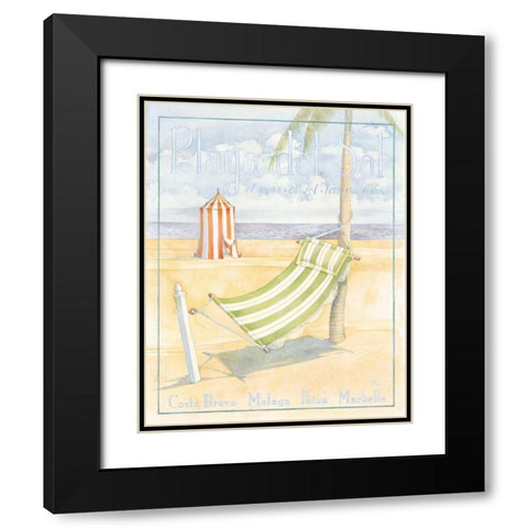 Playa Del Sol Black Modern Wood Framed Art Print with Double Matting by Brent, Paul