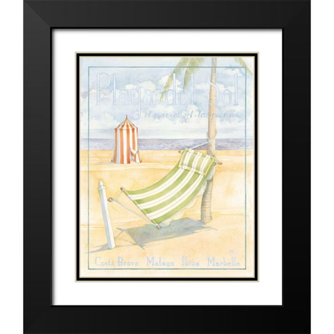 Playa Del Sol Black Modern Wood Framed Art Print with Double Matting by Brent, Paul