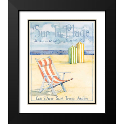 Sur la Plage Black Modern Wood Framed Art Print with Double Matting by Brent, Paul
