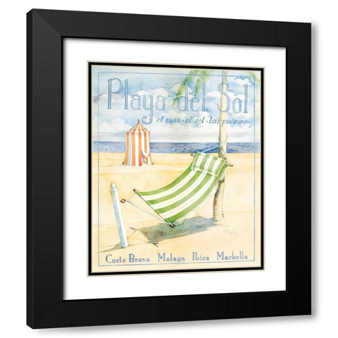 Playa del Sol Black Modern Wood Framed Art Print with Double Matting by Brent, Paul