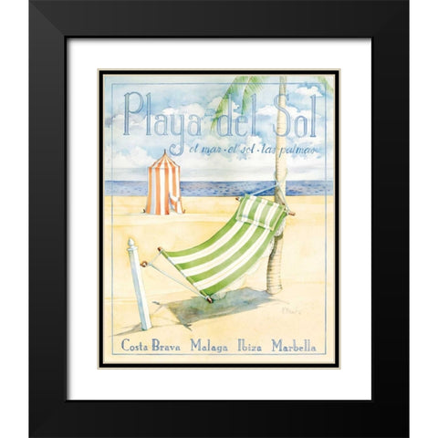 Playa del Sol Black Modern Wood Framed Art Print with Double Matting by Brent, Paul