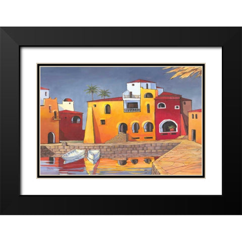 Puerto del Mar I Black Modern Wood Framed Art Print with Double Matting by Brent, Paul