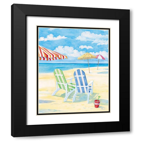 Oceanside I Black Modern Wood Framed Art Print with Double Matting by Brent, Paul