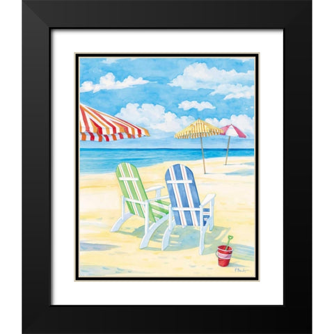 Oceanside I Black Modern Wood Framed Art Print with Double Matting by Brent, Paul