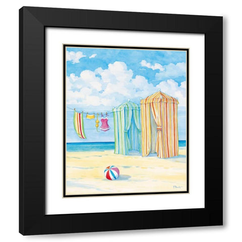 Oceanside II Black Modern Wood Framed Art Print with Double Matting by Brent, Paul
