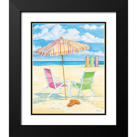 Oceanside III Black Modern Wood Framed Art Print with Double Matting by Brent, Paul