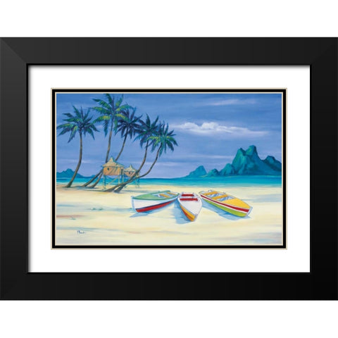 Archipelago II Black Modern Wood Framed Art Print with Double Matting by Brent, Paul