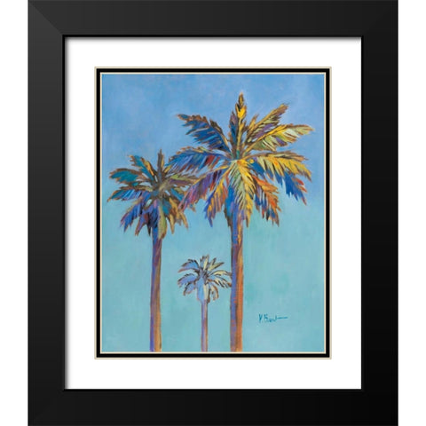 Santa Rita Palms II Black Modern Wood Framed Art Print with Double Matting by Brent, Paul