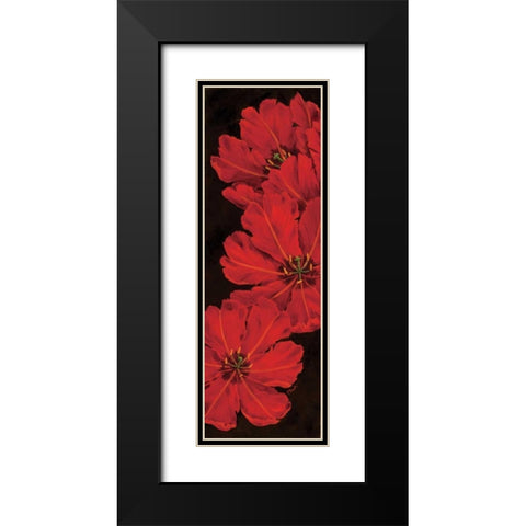 Bella Grande Tulips Black Modern Wood Framed Art Print with Double Matting by Brent, Paul
