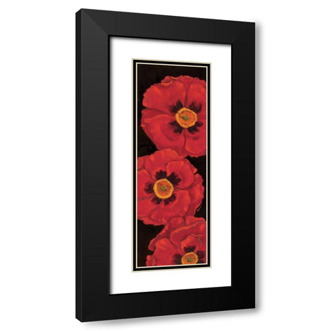 Bella Grande Poppies Black Modern Wood Framed Art Print with Double Matting by Brent, Paul